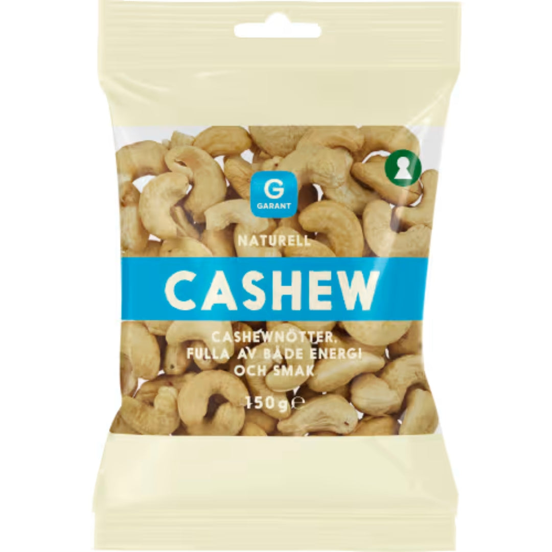 Garant Cashew Naturell - Natural Cashew Nuts 150g