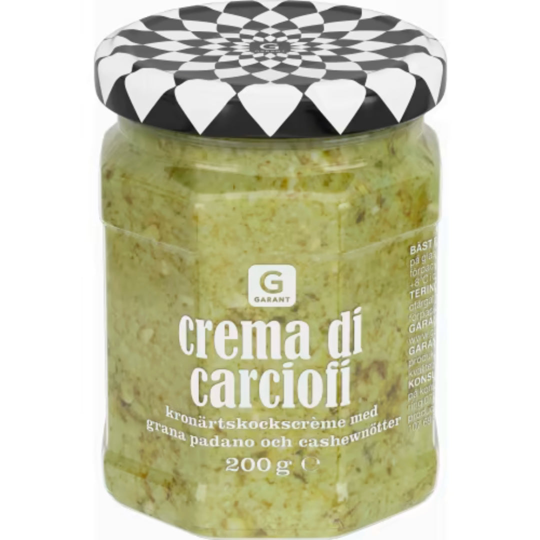 Garant Crema Carciofi Kronärtskockscrème - Artichoke Cream with Grana Padano & Cashew Nuts 200g