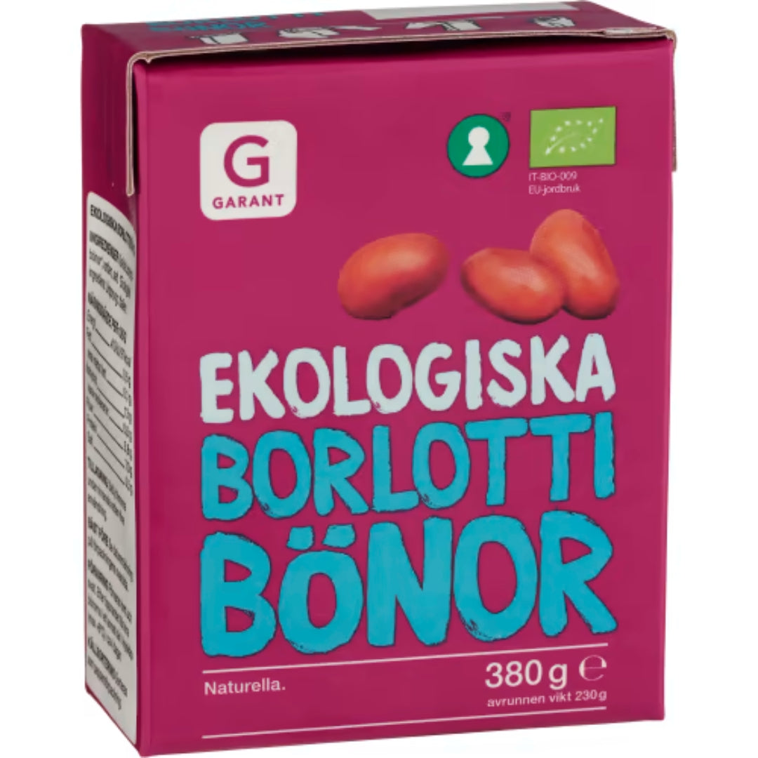 Garant Eko Borlotti Bönor Ekologiska - Organic Borlotti Beans 380g