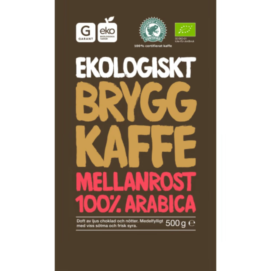 Garant Eko Bryggkaffe Mellanrost - Organic Medium Roast Filter Coffee 500g