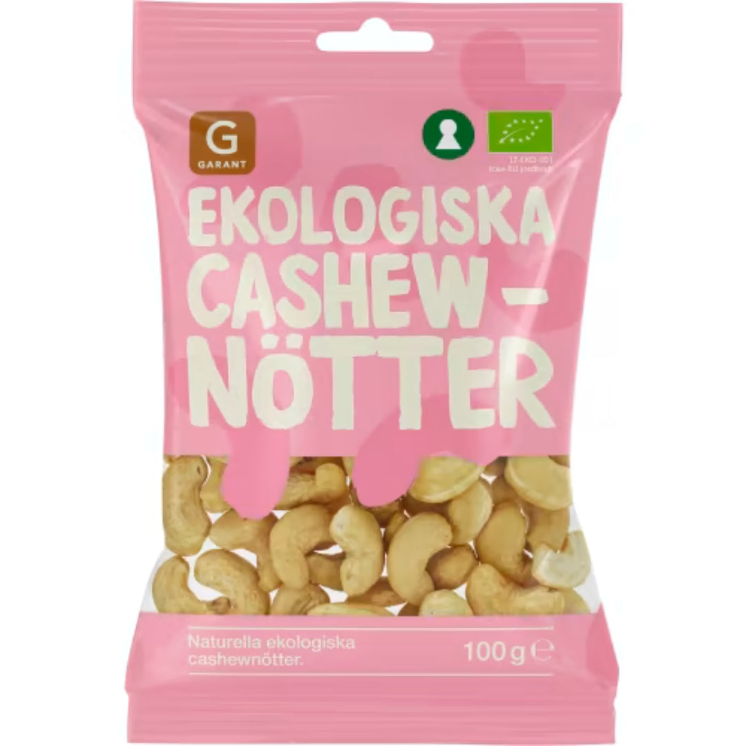 Garant Eko Cashewnötter Ekologiska - Natural Organic Cashew Nuts 100g