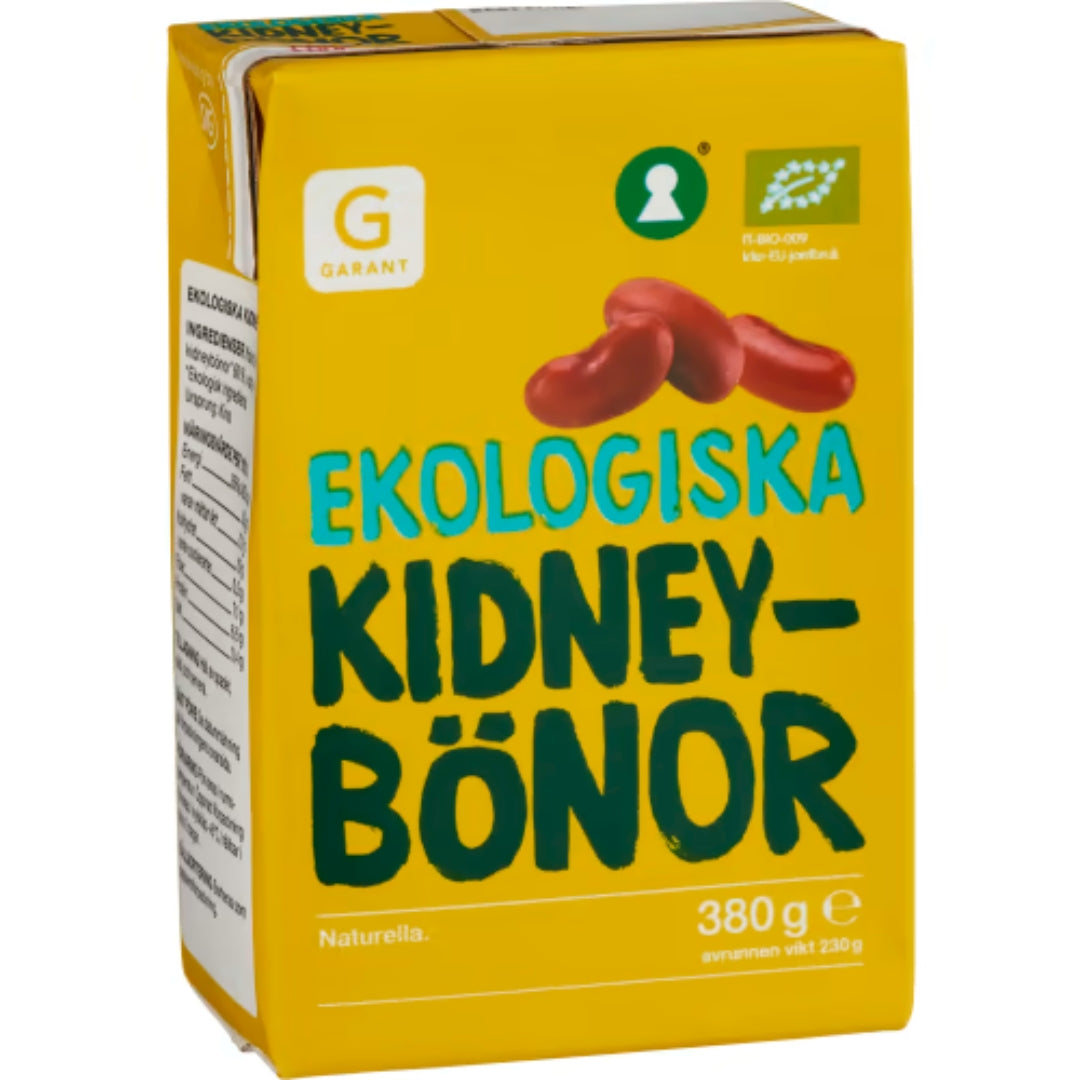 Garant Eko Kidneybönor Ekologiska Naturella - Organic Plain Kidney Beans 380g