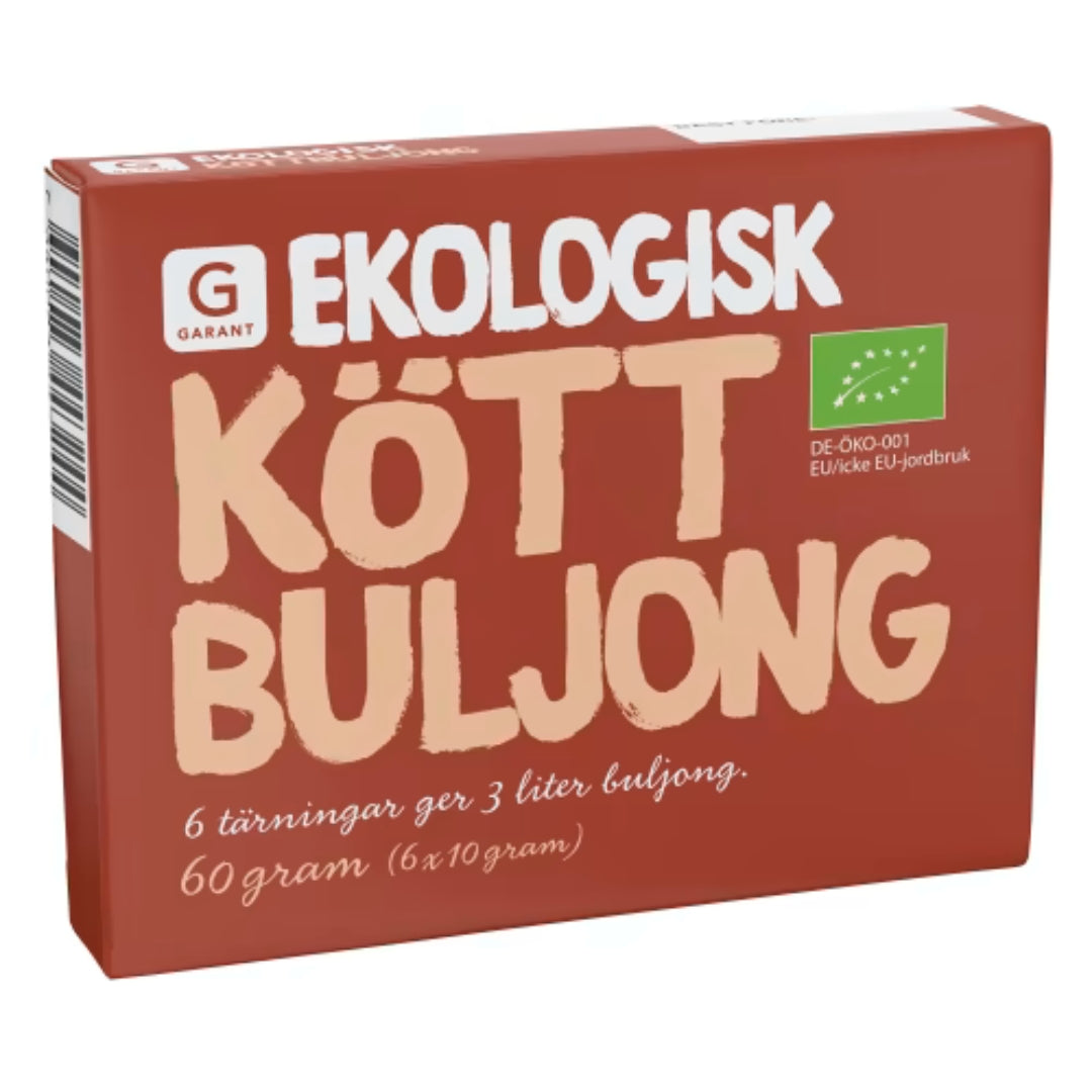 Garant Eko Kött Buljong Tärningar - Organic Beef Bouillon Cubes 6p/3l