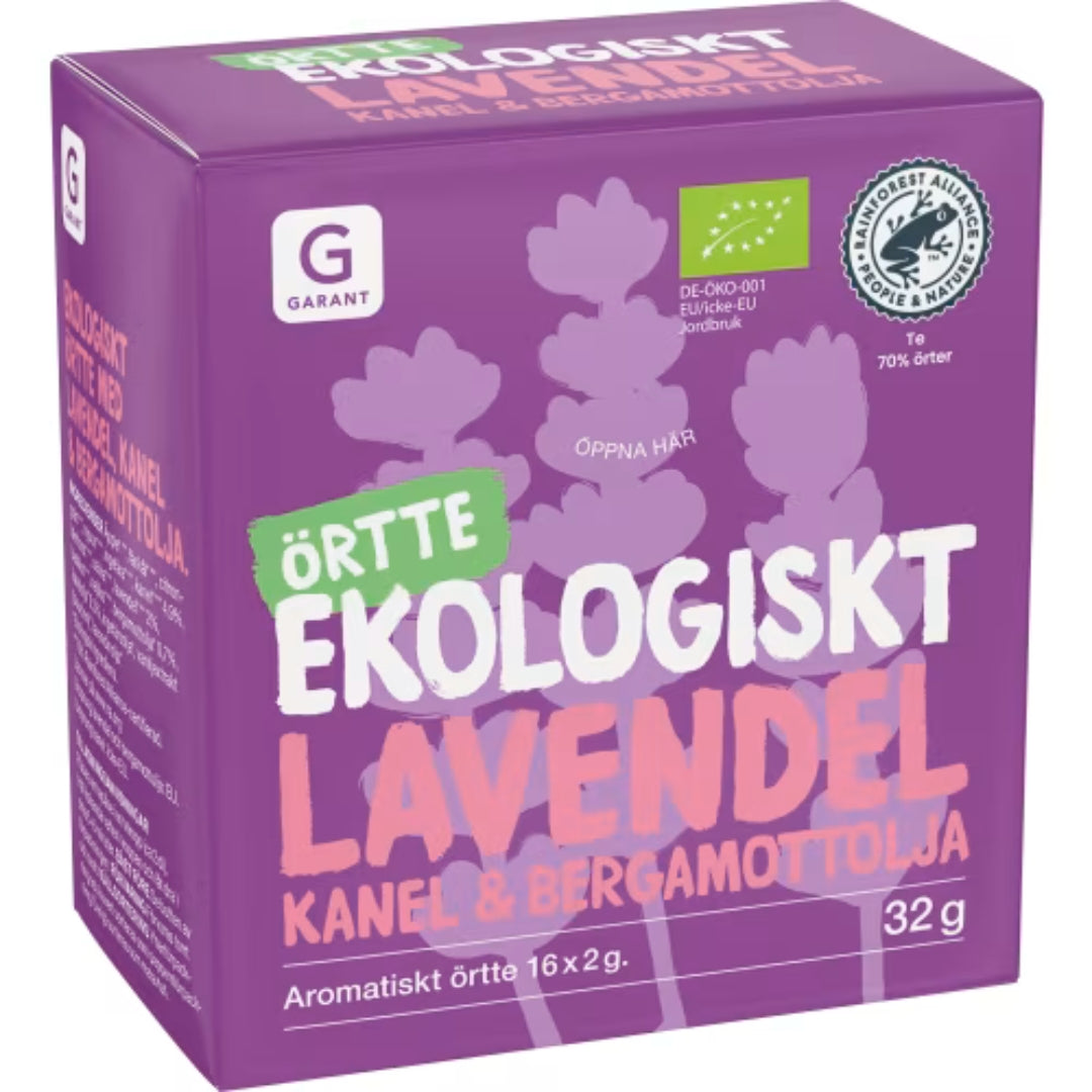 Garant Eko Lavendel Kanel e Bergamottolja Te - tisoso biologico con lavanda, cannella e bergamotto 16p
