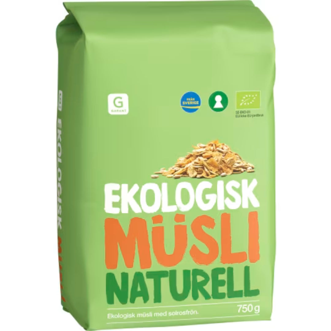 Garant Eko Müsli Naturell Ekologisk - Organic Plain Muesli with Sunflower Seeds 750g