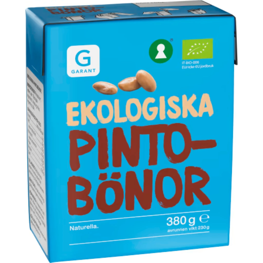 Garant Eko Pintobönor Ekologiska Naturella - Organic Plain Pinto Beans 380g
