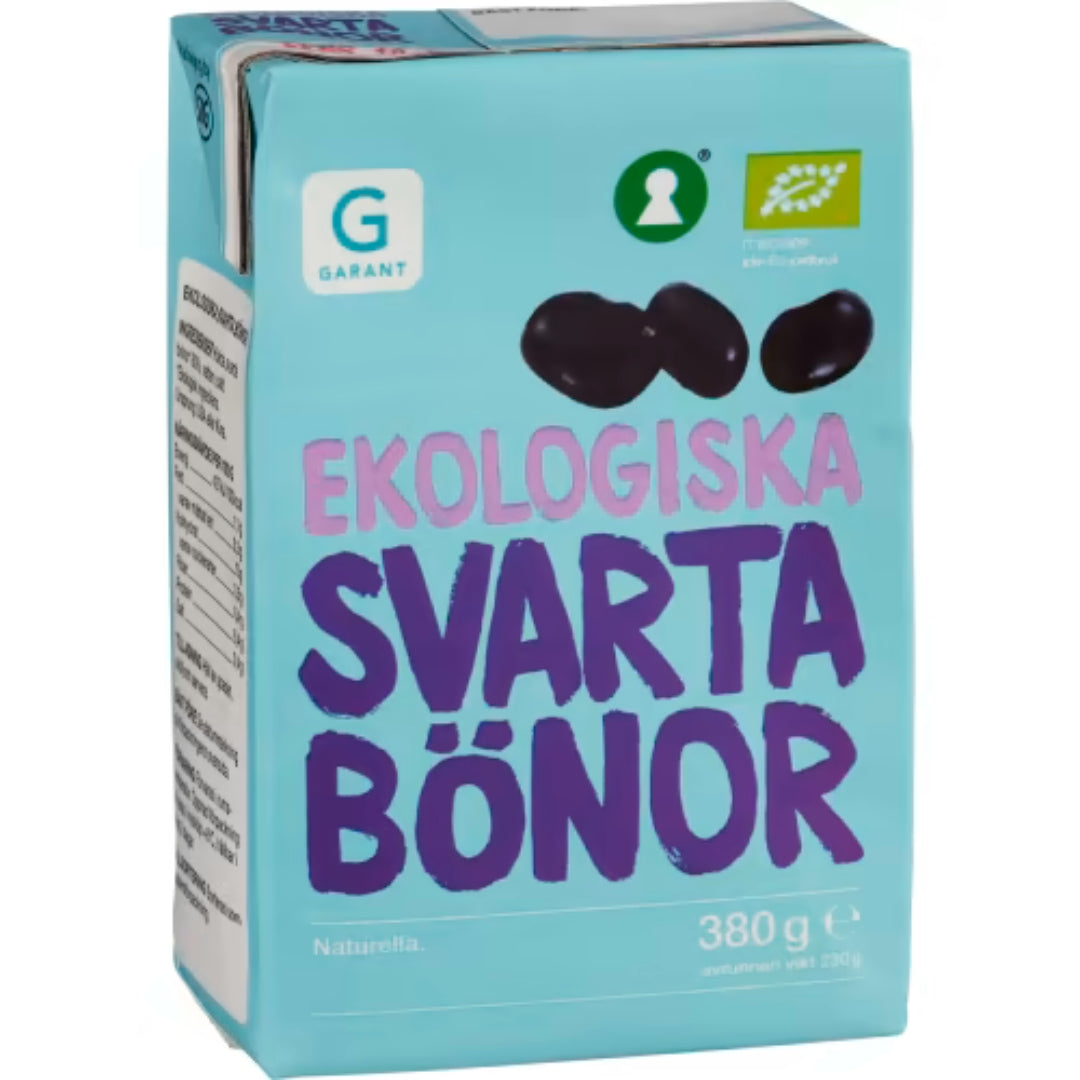 Garant Eko Svarta Bönor Ekologiska Naturella - Organic Plain Black Beans 380g