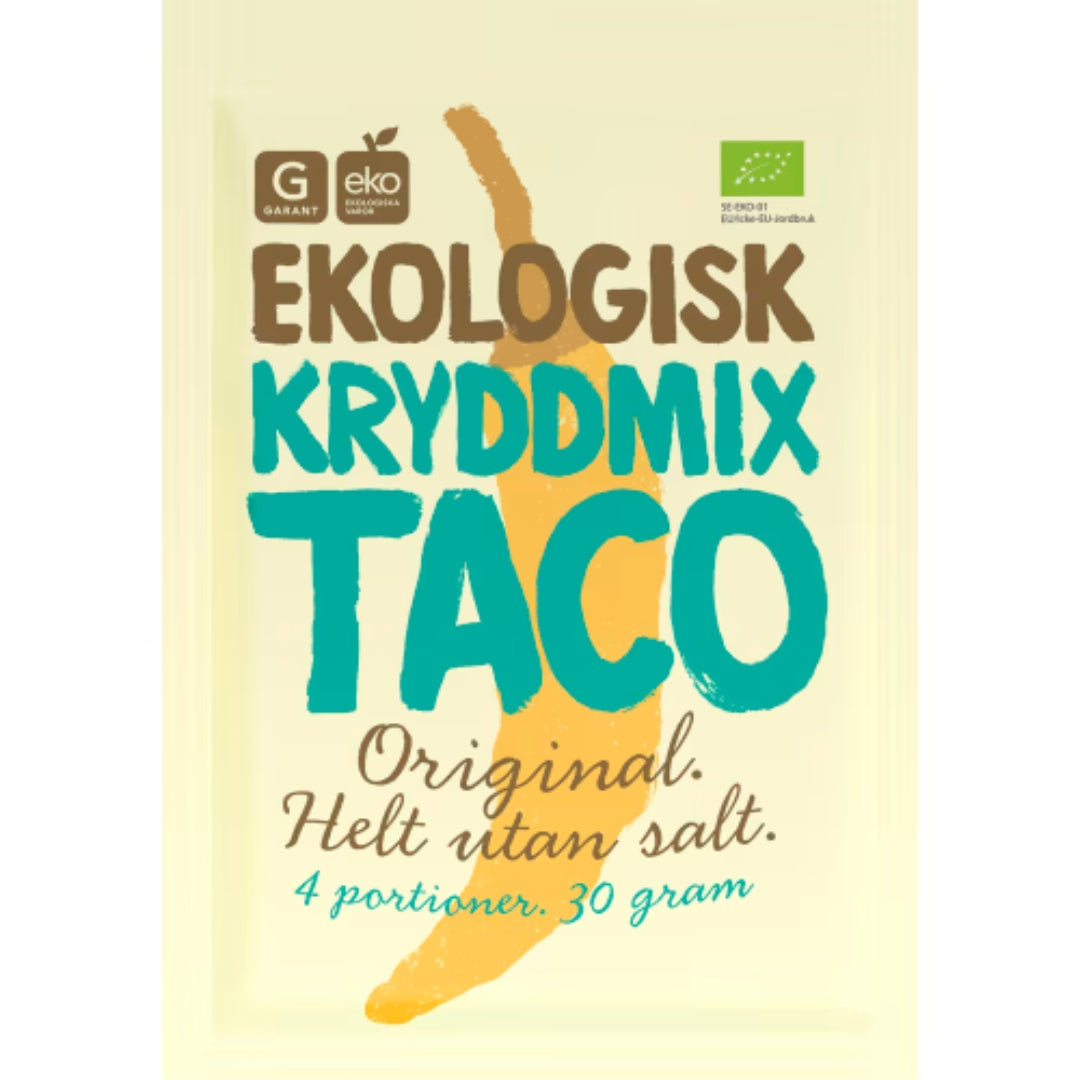 Garant Eko Taco Kryddmix Original Ekologisk - Salt-Free Tex-Mex Seasoning 30g