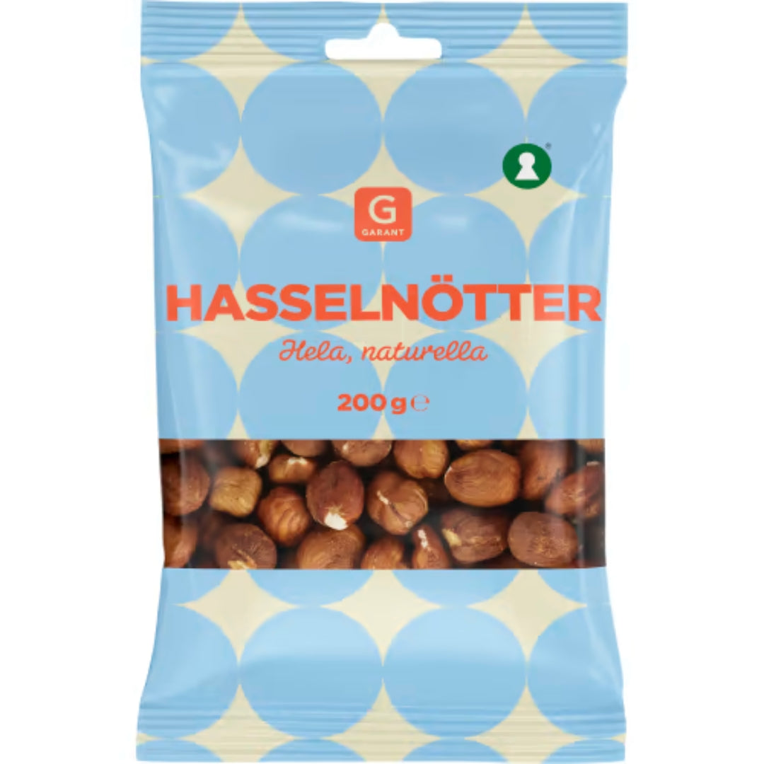 Garant Hasselnötter Hela Naturella - Hazelnuts 200g