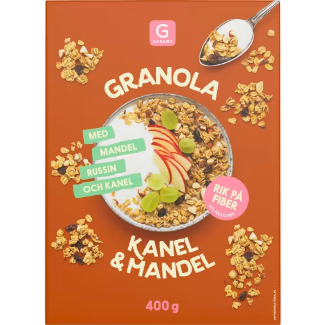 Garant Kanel Mandel Granola - Almond, Raisin & Cinnamon Granola 400g