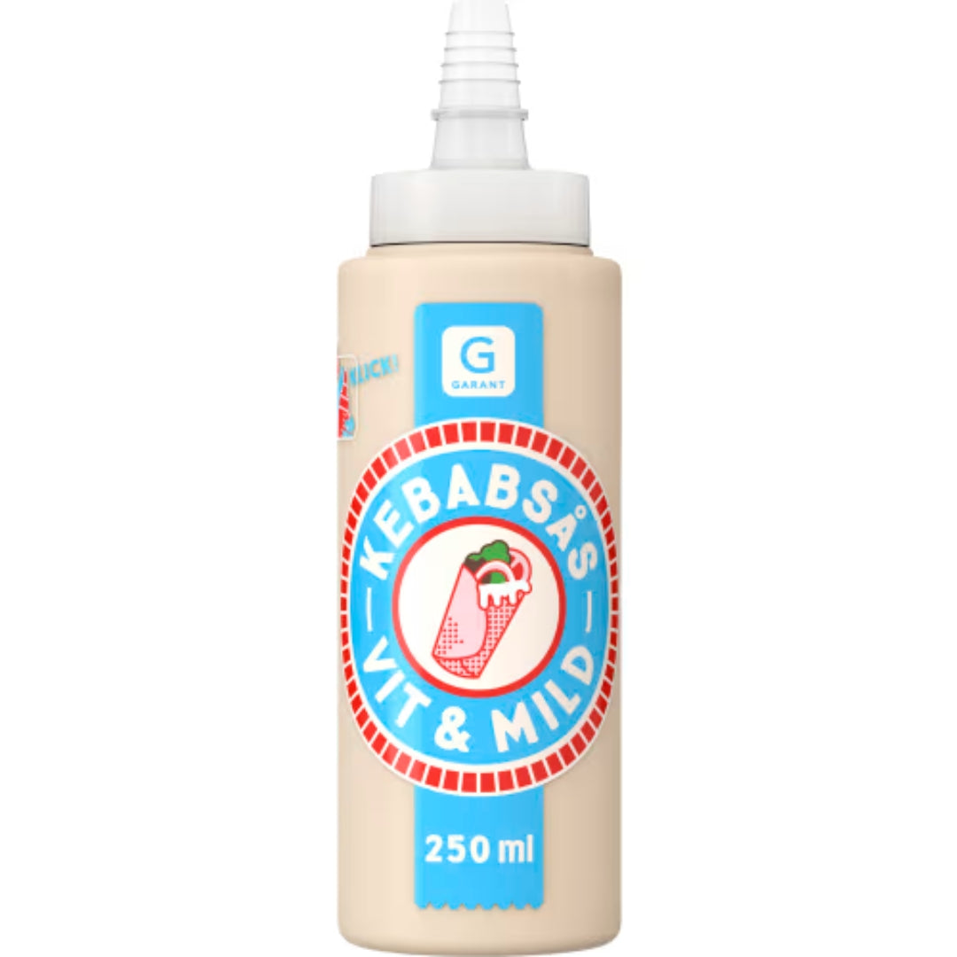 Garant Kebabsås Vit Mild - Mild White Kebab Sauce 250ml