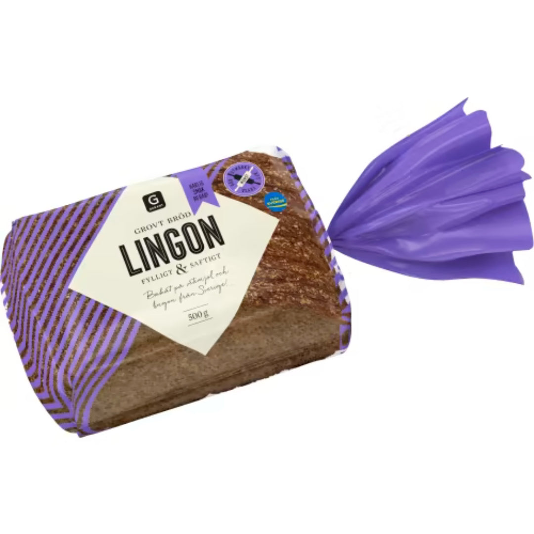 Garant Lingon Grovt Bröd - Bread Baked with wheat Flour and Lingonberries 500g