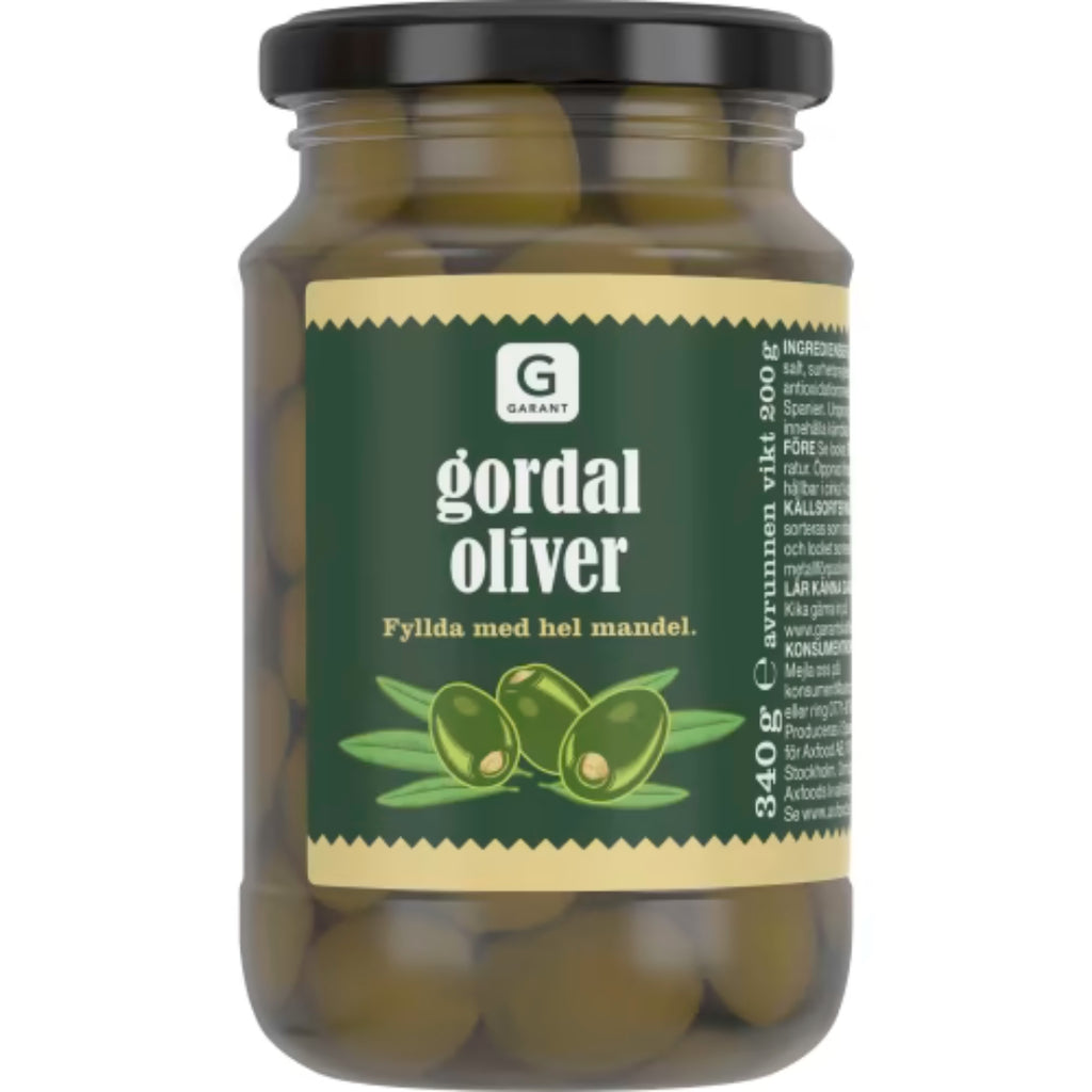Garant Oliver Gordal med Hel Mandel - Spanish Olives Stuffed with Whol