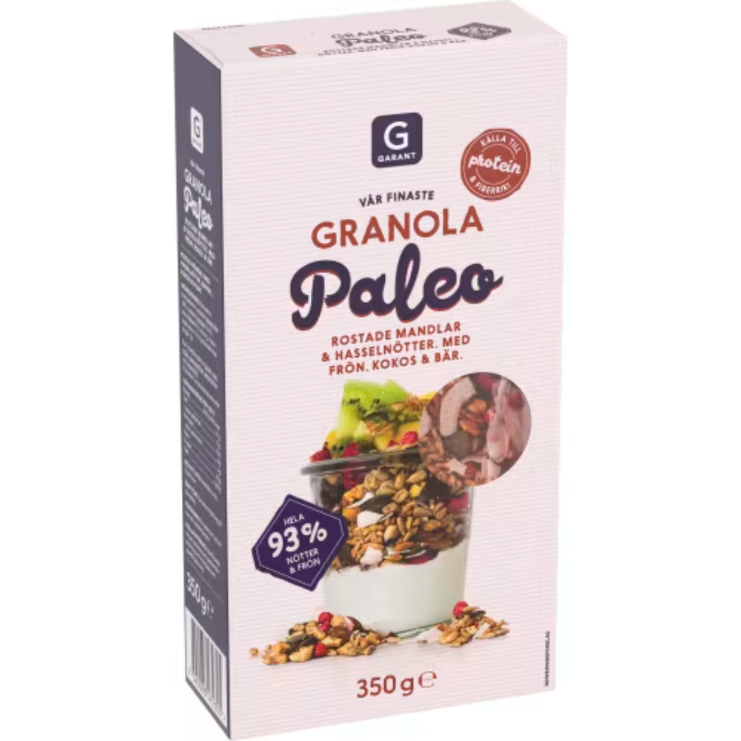 Garant Paleo Granola Nötter & Bär - Paleo Granola with Nuts, Seeds, Coconut & Berries 350g
