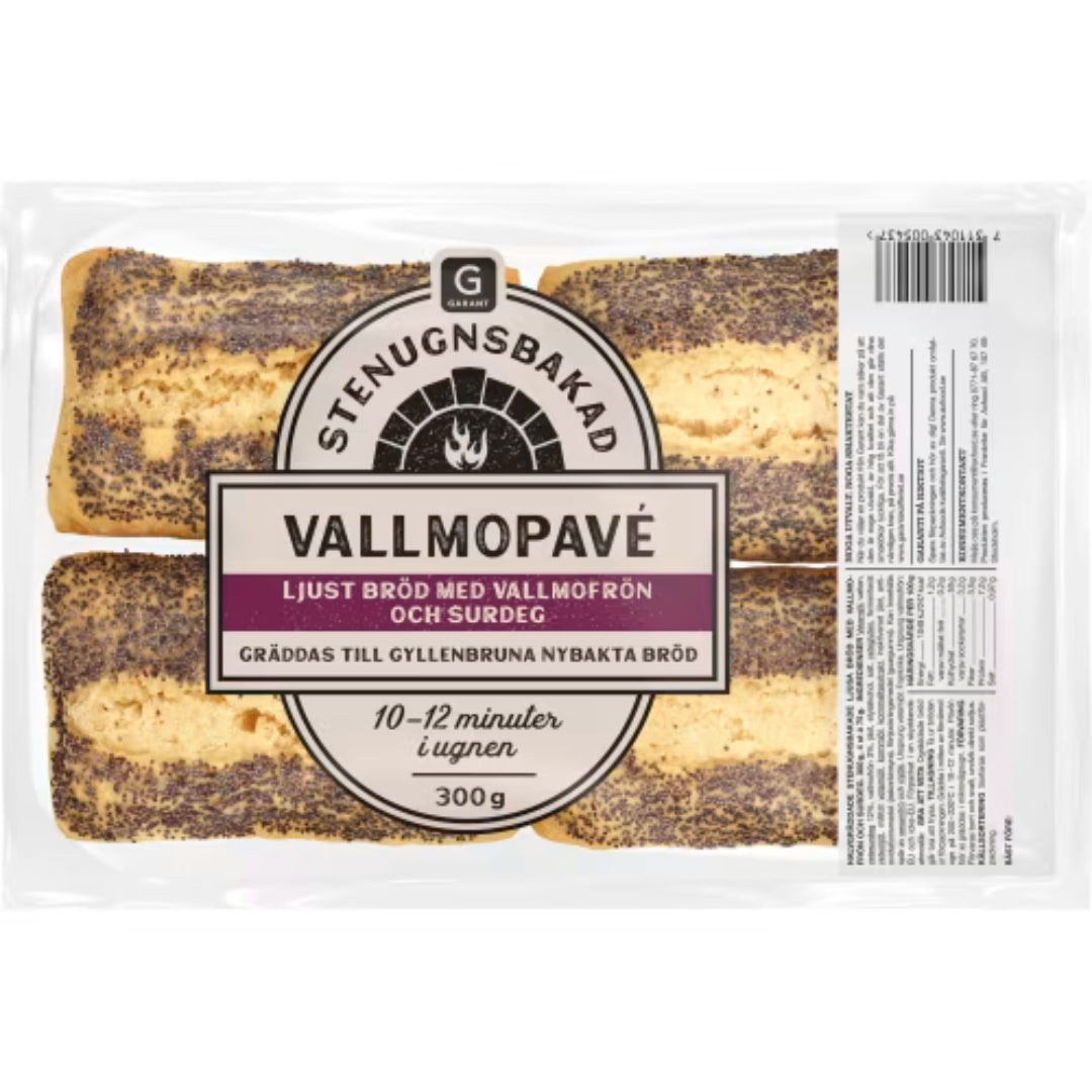 Garant Pavé Surdeg Vallmo - Stone-baked Pavé Bread with Poppy Seeds 300g