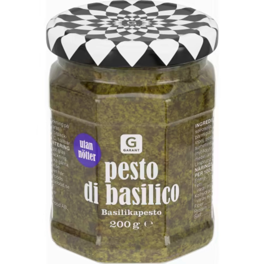 Garant Pesto Basilico Nötfri - Nut-Free Basil Pesto 200g