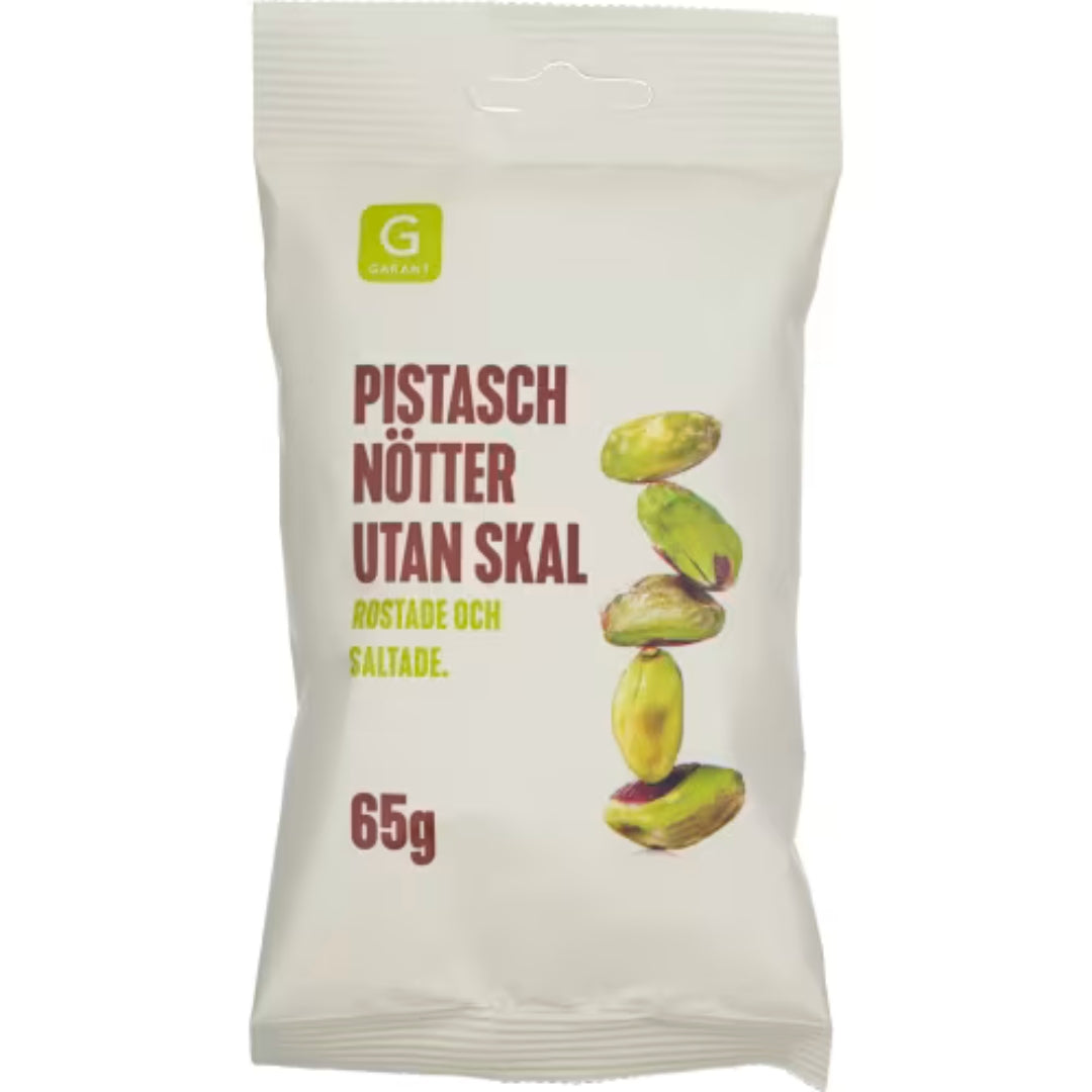 Garant Pistaschkärnor - Pistachio Nuts without Shell 65g