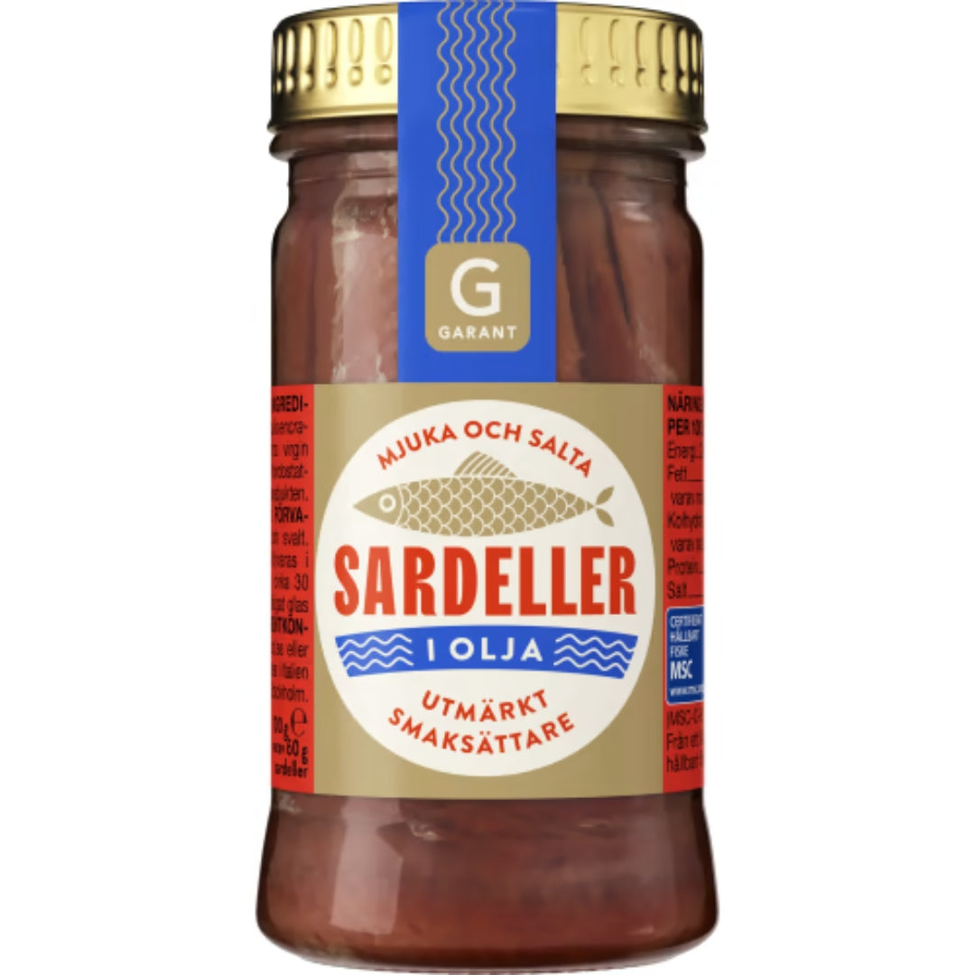 Garant Sardeller i Olja - Anchovies in Oil 100g