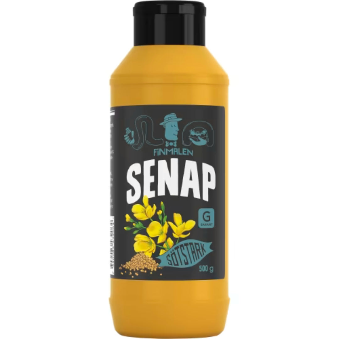 Garant Senap Sötstark Finmalen - Finely Ground Sweet & Strong Mustard 500g