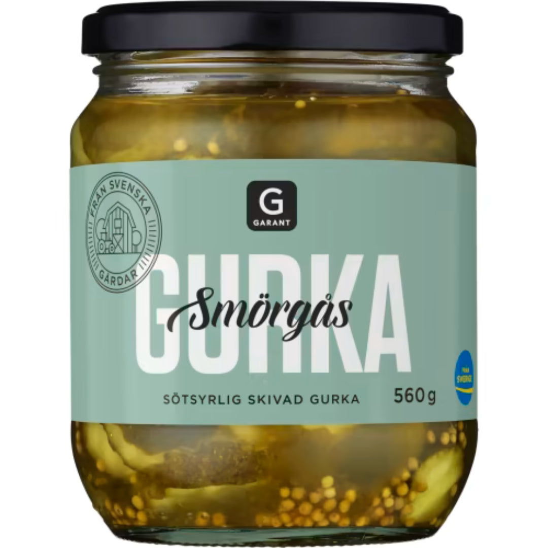Garant Smörgåsgurka Skivad - Pickled Sandwich Cucumber 560g