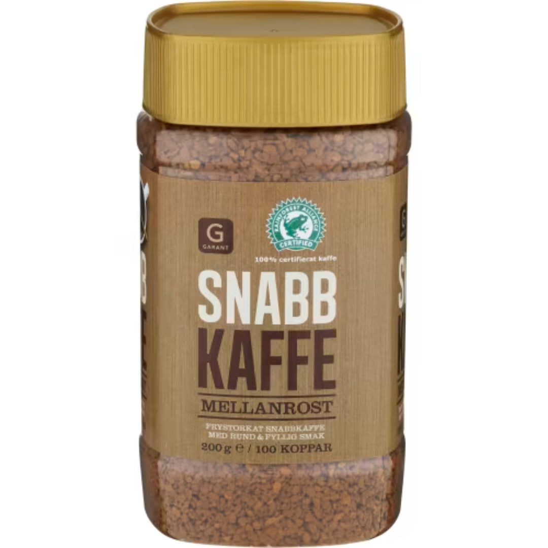 Garant Snabbkaffe Mellanrost - Medium Roast Instant Coffee 200g