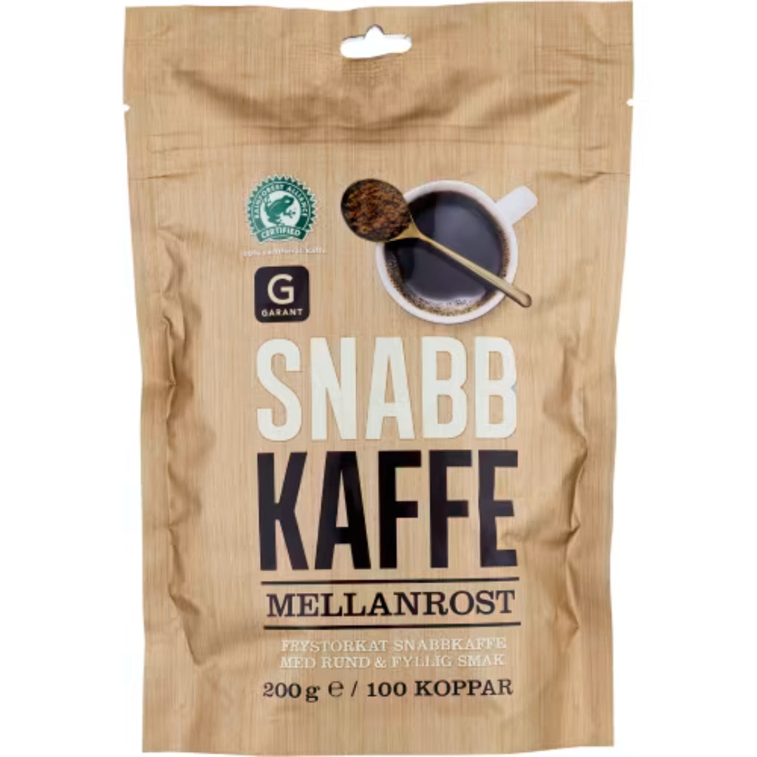 Garant Snabbkaffe Mellanrost Refill - Medium Roast Instant Coffee 200g