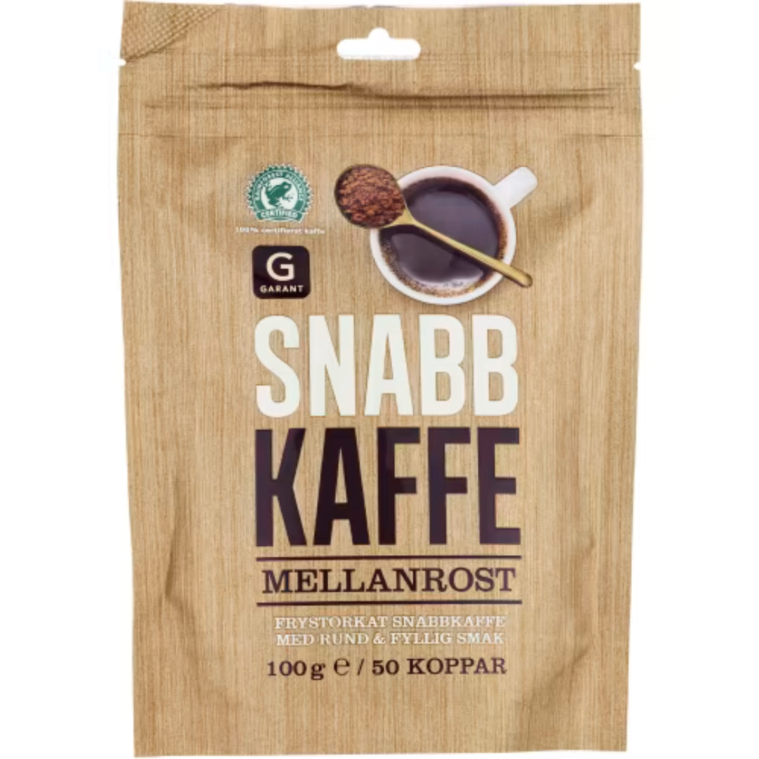 Garant Snabbkaffe Mellanrost Refill - Medium Roast Instant Coffee 100g