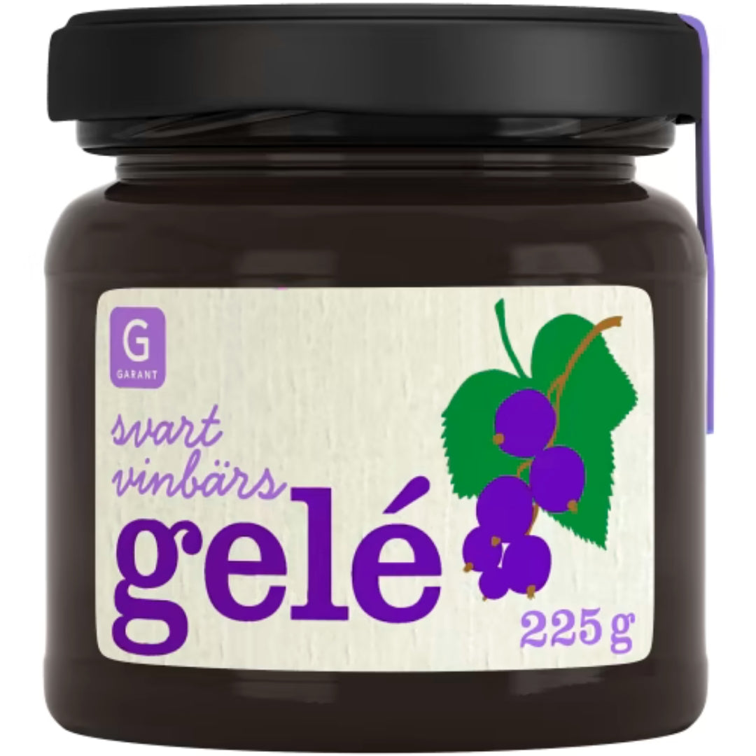 Garant Svart Vinbärs Gelé - Blackcurrant Jelly 225g