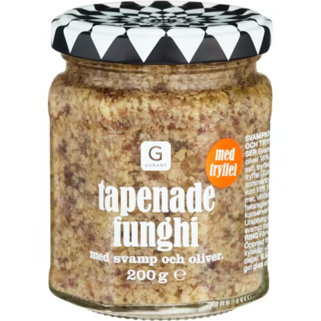 Garant Tapenade Funghi Svamp Och Oliver - Mushroom, Olive & Truffle Spread 200g