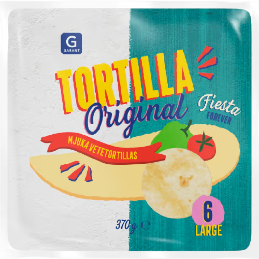 Garant Tortilla Original Large 6-pack - Large Soft Wheat Tortillas 370g