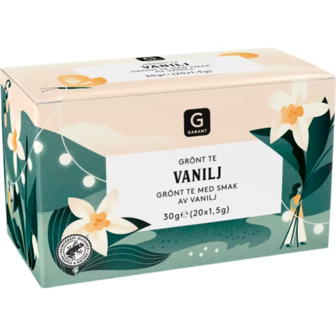 Garant Vanilj Grönt Te - Green Tea with Vanilla Flavor 30g