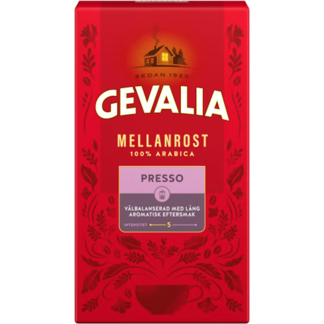 Gevalia Presso Mellanrost Presskaffe - Medium Roast Coffee 450g