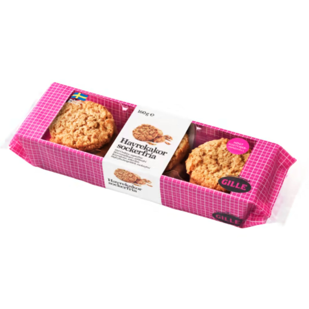 Gille Havrekakor Utan Vanligt Socker - Cookie d'avena senza zucchero normale 160G