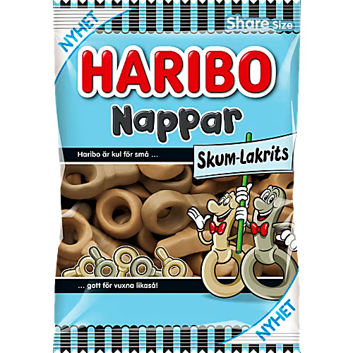 Haribo Nappar Skum Lakrits - Foam Pacifiers 120g