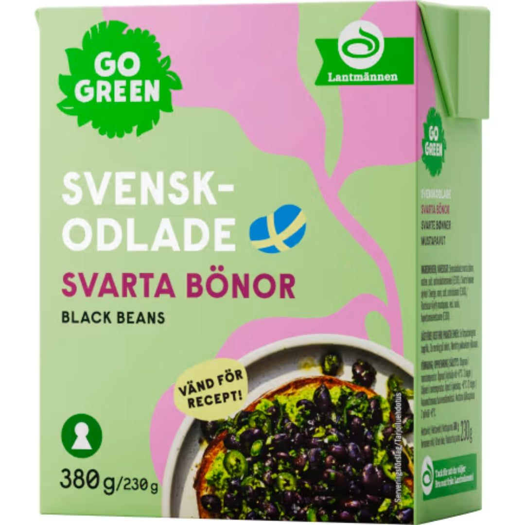 Gogreen Svarta Bönor Svenska - Black Beans 380g