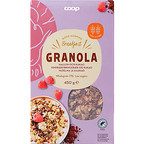 Coop Granola Hallon & Kakao - Granola 450g