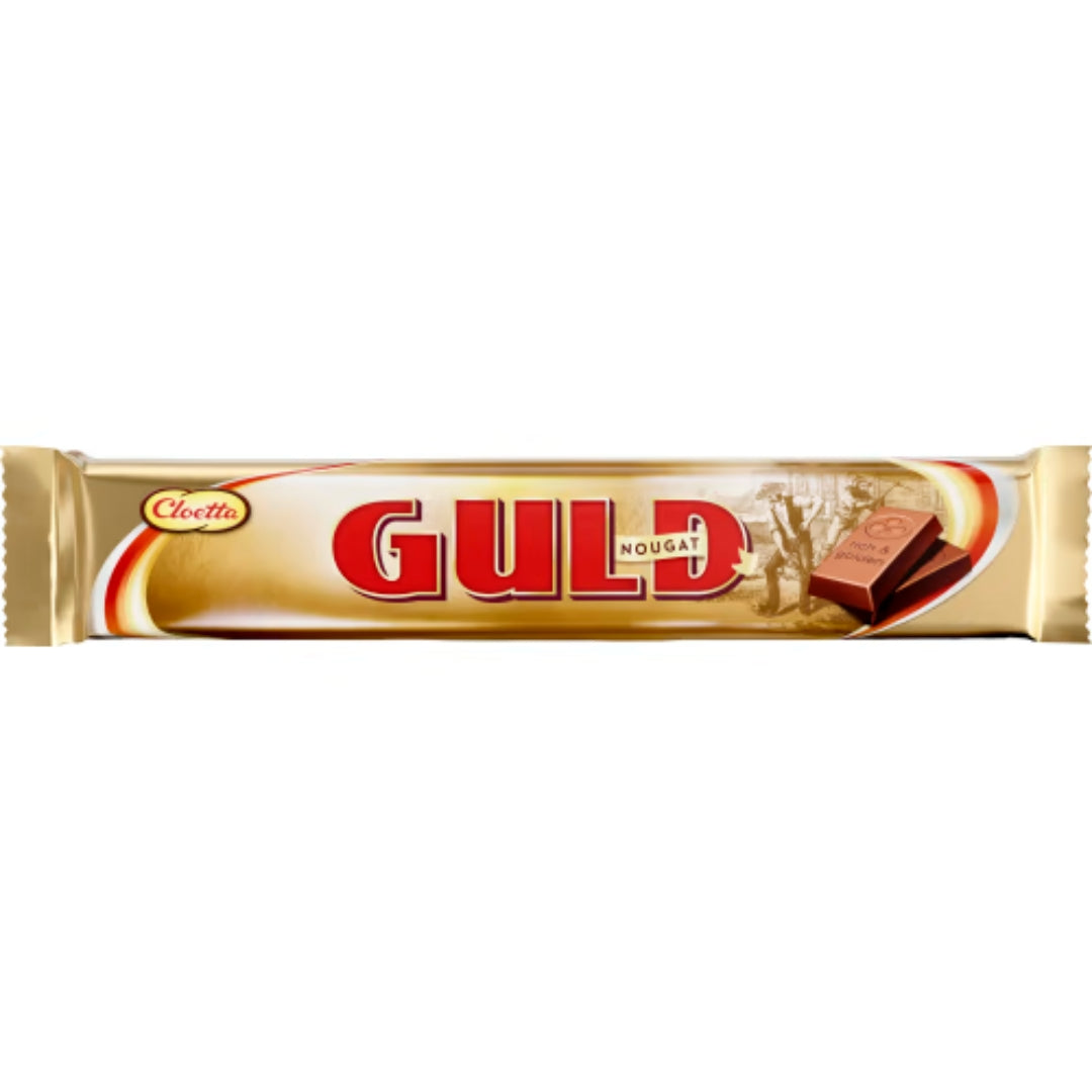 Cloetta Guldnougat Dubbel - Smooth Nougat and Milk Chocolate 50g