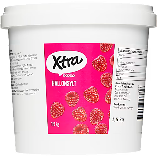 Xtra Hallonsylt - Raspberry Jam 1.5 kg