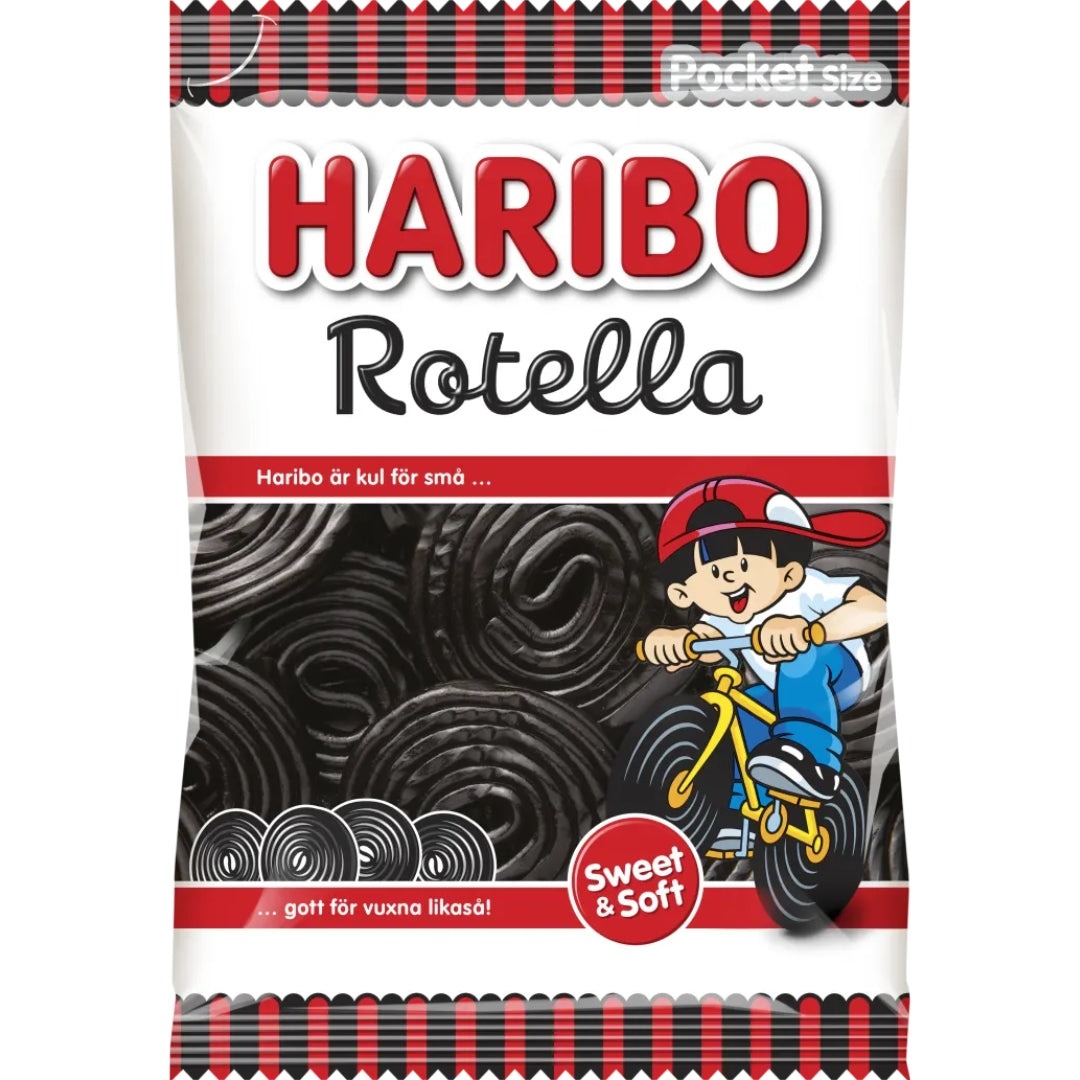 Haribo Rotella - Black Licorice Wheels 70g