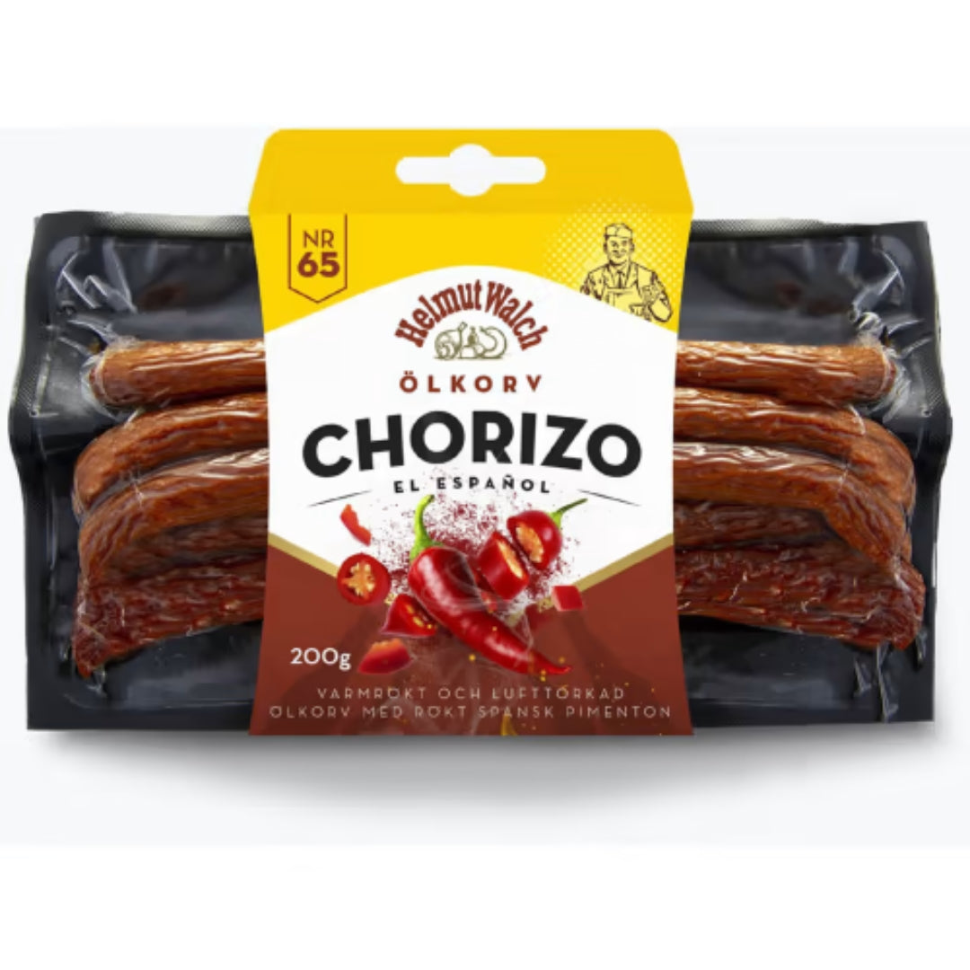 Helmut Walch Chorizo Ölkorv - Medium-Spiced Beer Sausage with Smoked Paprika and Garlic 200g