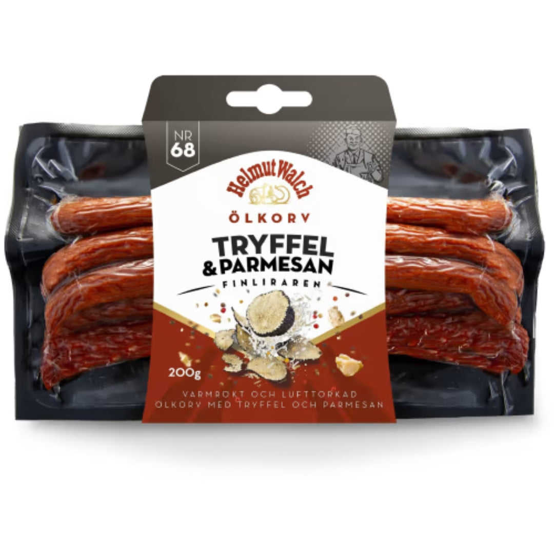 Helmut Walch Tryffel Parmesan Ölkorv - Hot-Smoked and Air-Dried Beer Sausage with Truffle & Parmesan 200g