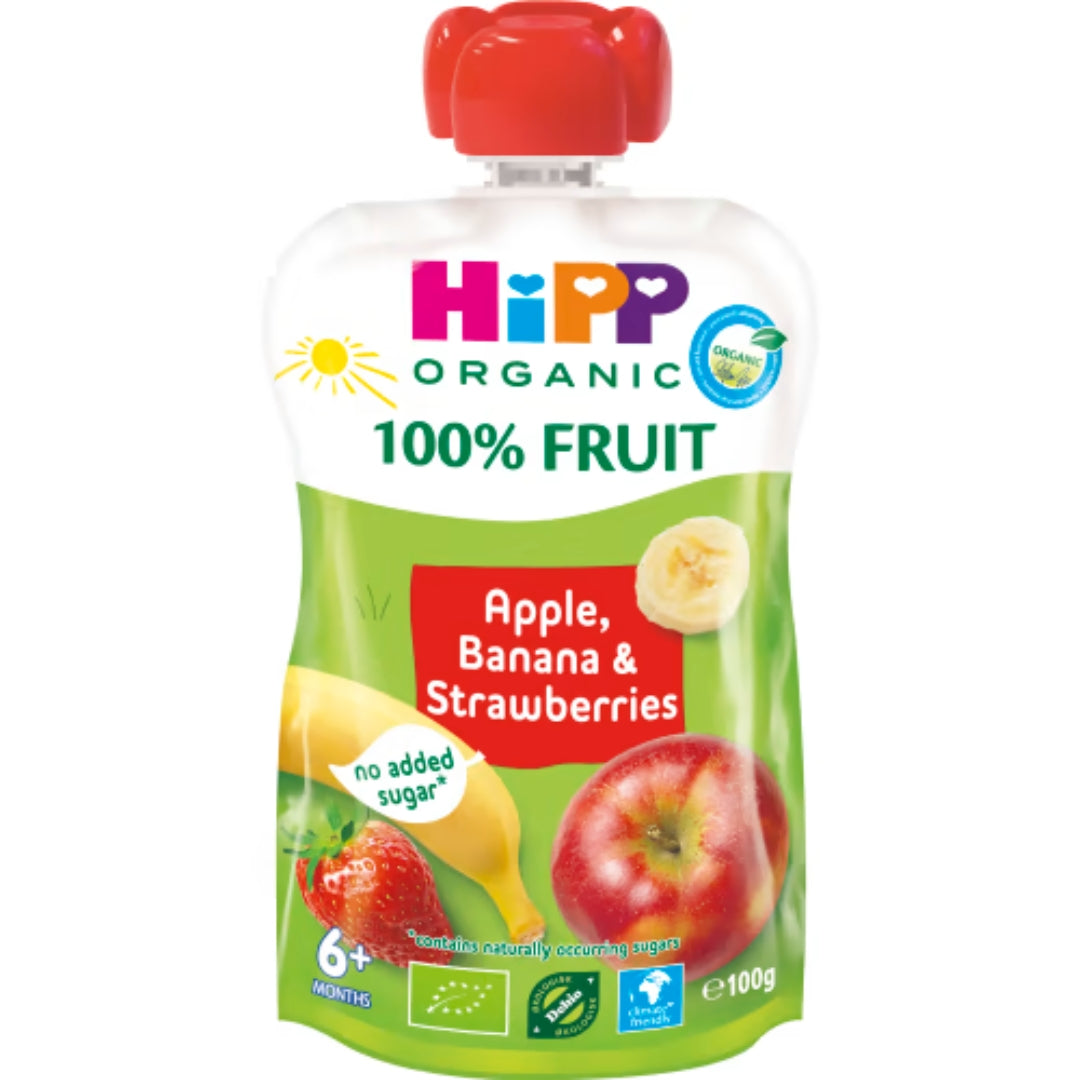 Hipp Apple Banana Strawberries 6 Månader - Organic Smoothie 100g