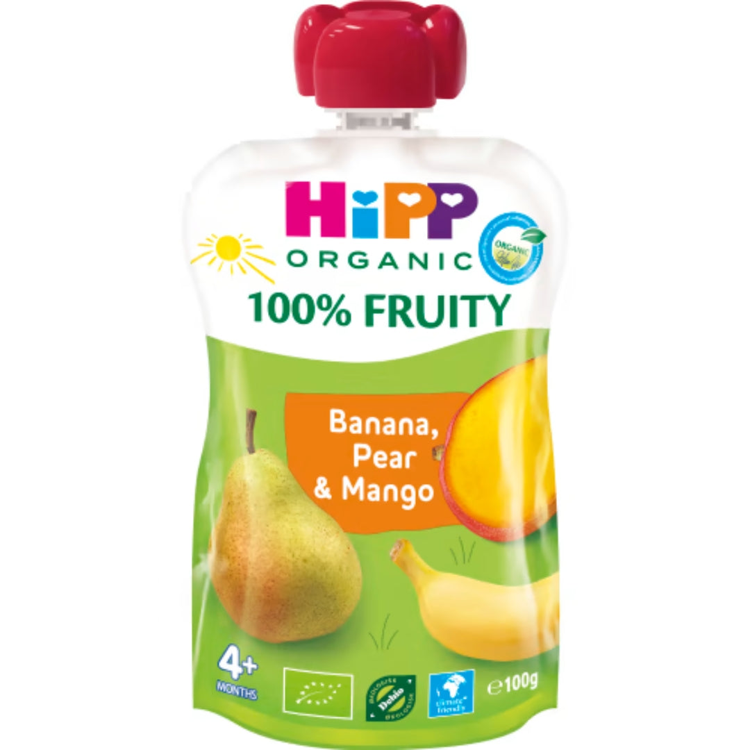 Hipp Banana Pear Mango 4 månader - Organic Smoothie 100g