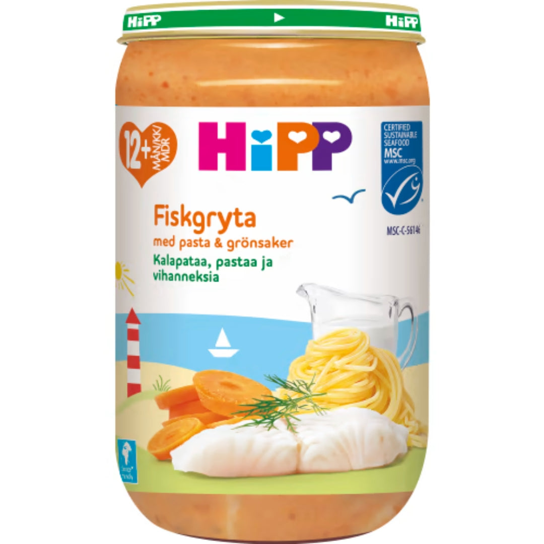 Hipp Fiskgryta Pasta Och Grönsaker 12 Månader - Organic Fish Stew with Pasta & Vegetables 250g
