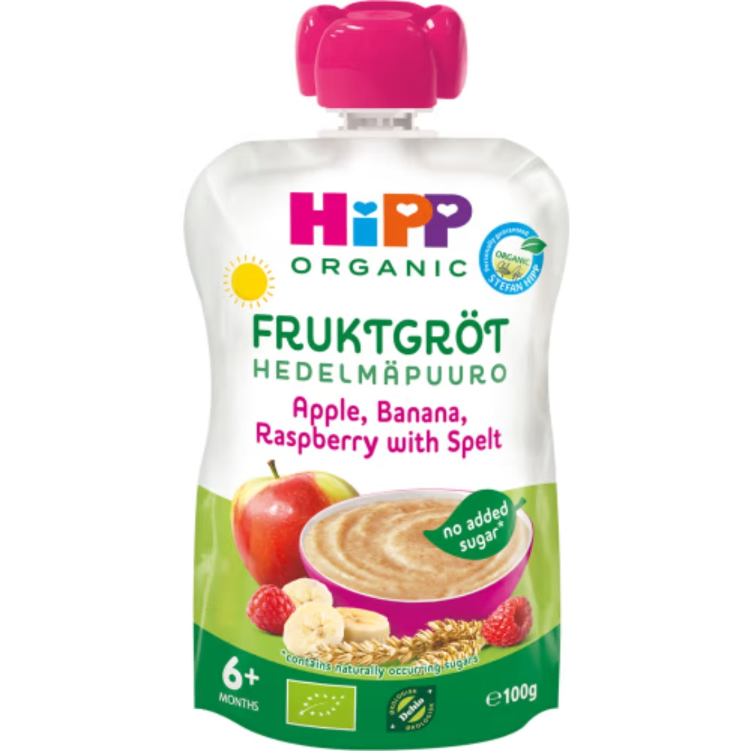 Hipp Gröt Äpple Banan Hallon Från 6 Månader - Children's Porridge Apple Banana & Raspberry 100g