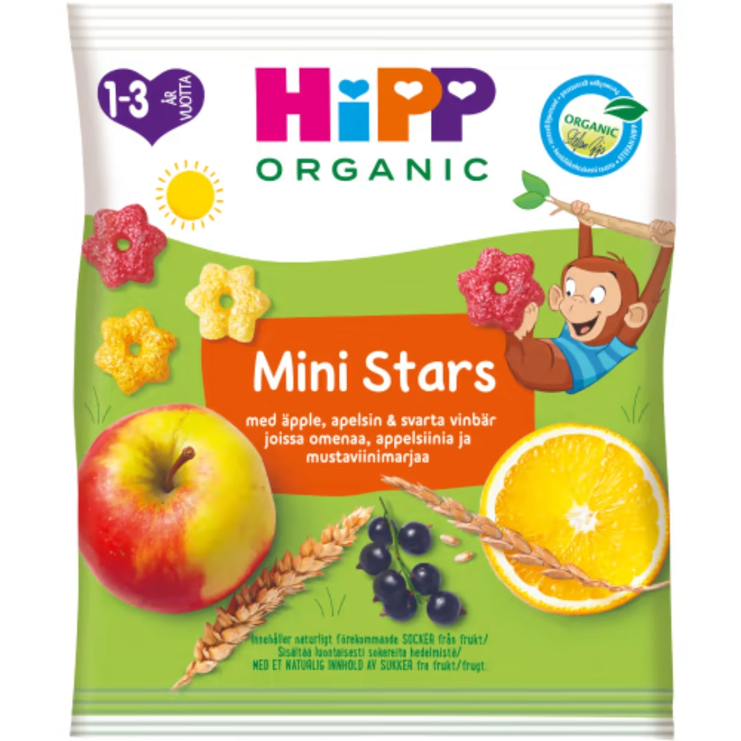 Hipp Mini Stars 1-3 År - Whole Grain Cereal Stars 30g