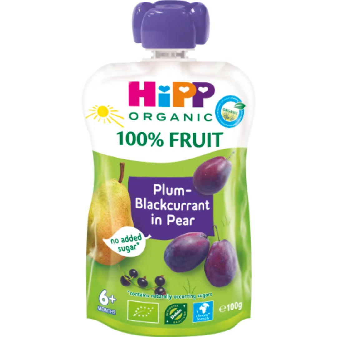 Hipp Plum Blackcurrant Pear 4 månader - Organic Smoothie 100g