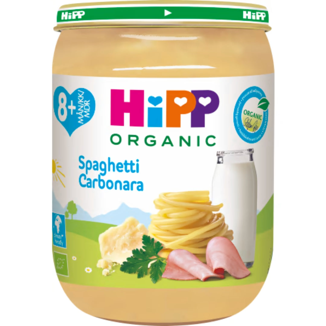 Hipp Spaghetti Carbonara Eko 8 Månader - Organic Spaghetti Carbonara 190g
