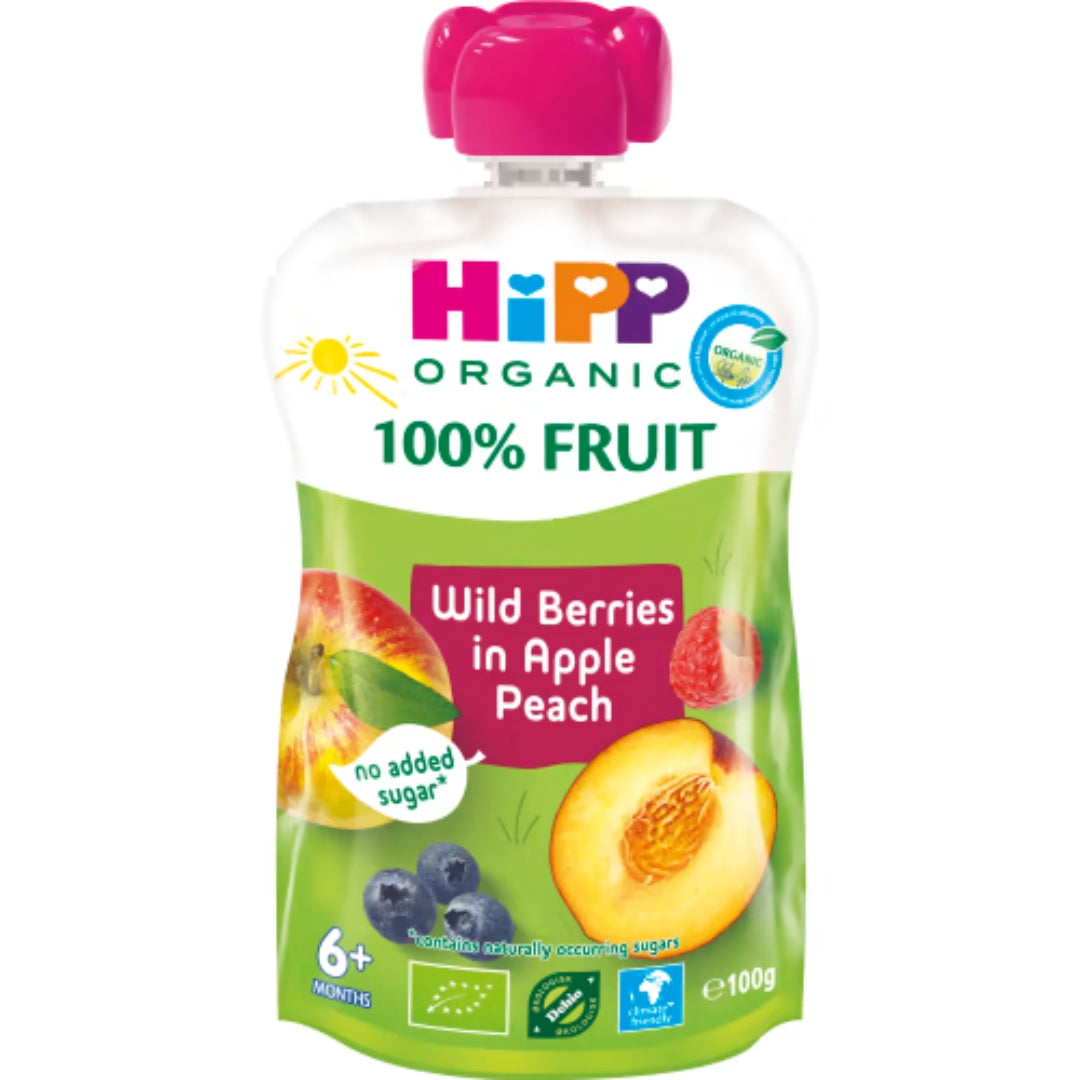 Hipp Wild Berries Apple Peach 6 Månader - Organic Smoothie 100g