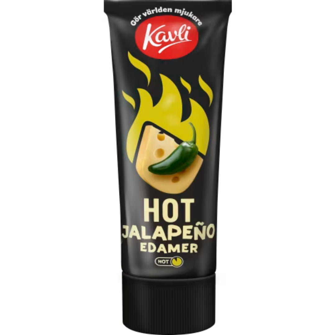 Kavli Hot Jalapeno Mjukost 16% - Hot Jalapeño Cheese Spread 250g
